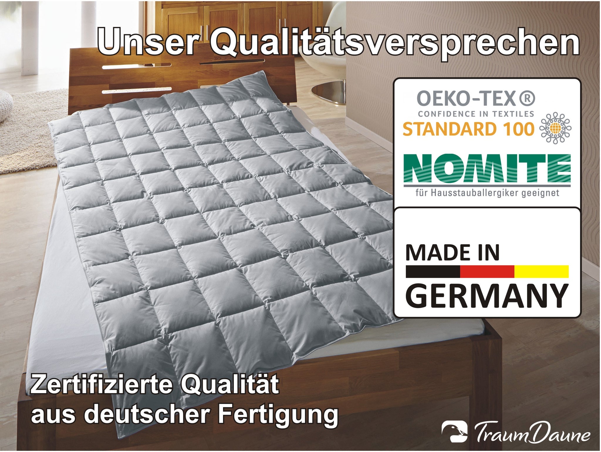 Premium Gänsedaunen-Bettdecke »Träumchen« – TraumDaune Schlafkomfort
