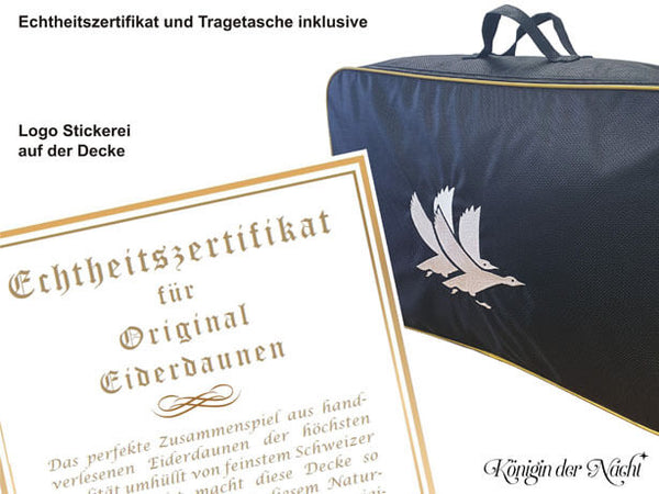 Eiderdaunendecke »Königin der Nacht«
